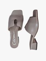 Carmina Tamanco Feminino 77611 Amendoa
