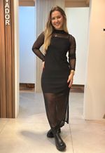 Vestido tule Divina Sol | Preto 