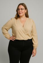 Blusa transpassada Joanita | Bege