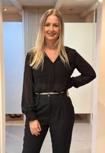Camisa feminina transparente Eagle Rock | Preto 