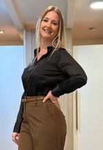 Camisa de cetim Aishty | Preto