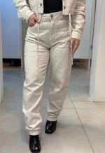 Calça linho barrel Sawary | Cru