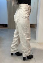 Calça linho barrel Sawary | Cru