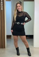 Vestido tule Dorita | Preto