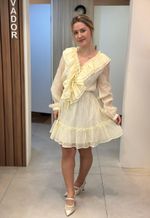 Vestido curto com babados Eagle Rock | Manteiga