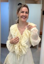 Vestido curto com babados Eagle Rock | Manteiga