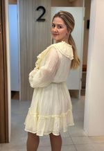 Vestido curto com babados Eagle Rock | Manteiga