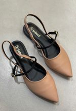 Mule slingback bico fino Bebecê | Nude 