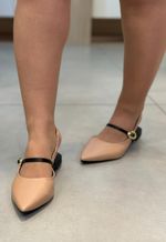 Mule slingback bico fino Bebecê | Nude 