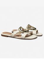 Rasteira orgânica Beira Rio | Off White