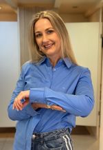 Camisa feminina slim Max Denim | Azul