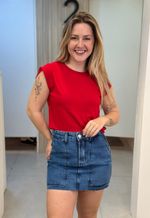 Saia curta jeans Max Denim | Denim