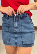 Saia curta jeans Max Denim | Denim