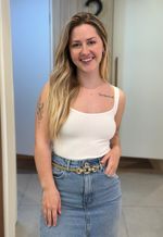 Regata cropped com textura The Style Box | Off White