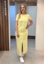 Vestido longo Rosa de Cór | Amarelo