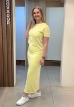 Vestido longo Rosa de Cór | Amarelo