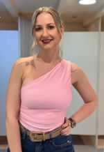 Body mula manca com bojo detalhes drapeados Emilly | Rosa