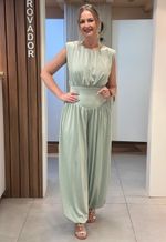 Macacão Aladim com ombreira | Menta