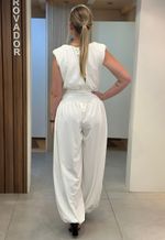 Macacão Aladim com ombreira | Branco