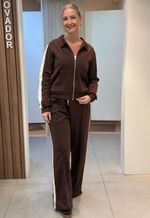 Calça Feminina Reta Com Amarração Style Box | Marrom