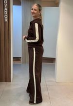 Calça Feminina Reta Com Amarração Style Box | Marrom