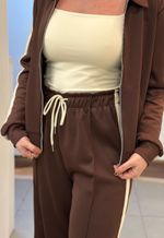 Calça Feminina Reta Com Amarração Style Box | Marrom