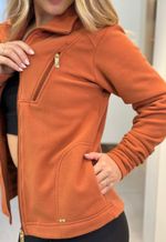 Jaqueta Soft Feminina Com Dois Zíper Frontal Chocolate | Ferrugem