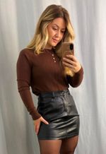 Saia Curta Pu Ms | Preto