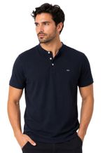 Camiseta masculina gola padre em malha piquet Hangar 33 | Marinho