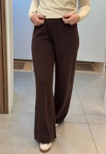 Calça Feminina Tricot Canelada Pantalona 240562 Facinelli | Café