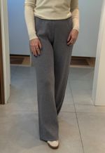 Calça Feminina Tricot Canelada Pantalona 240562 Facinelli | Cinza