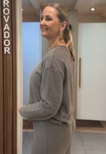 Blusa Malha Soft Incorpada Style Box 110035 I Cinza