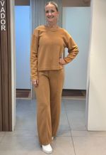 Calça Malha Soft Incorpada Style Box 150087 I Camel