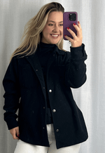 Camisa Feminina Soft Canelada Chocolate Com Pimenta | Preto