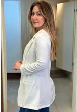 Blazer feminino 7/8 neocrepe Ajh Hwang | Off White
