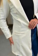 Blazer feminino 7/8 neocrepe Ajh Hwang | Off White