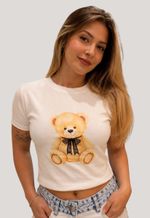 T-shirt urso Loverly | branco
