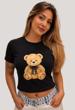 T-shirt urso Loverly | preto