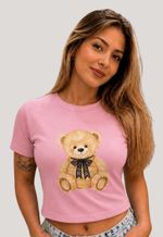 T-shirt urso Loverly | rosa