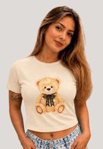 T-shirt urso Loverly | creme