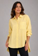 Camisa mullet com bolso frontal Anne | amarelo
