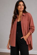 Camisa mullet com bolso frontal Anne | telha