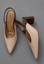 Scarpin slingback Beira rio | chocolate