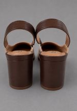 Scarpin slingback Beira rio | chocolate
