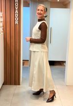 Conjunto blusa e saia Kingdom | areia