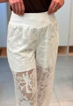 Calça jogger de renda Lummier | branco