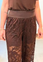 Calça jogger de renda Lummier | marrom