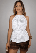 Blusa poá Aila Justa Moda | branco