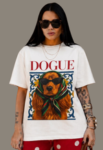 T-shirt over dogue cocker Justa Moda | off white