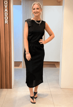 Saia midi com fenda 190063 Style box | preto 